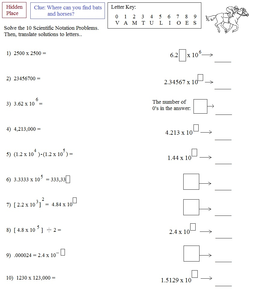 hidden message scientific notation