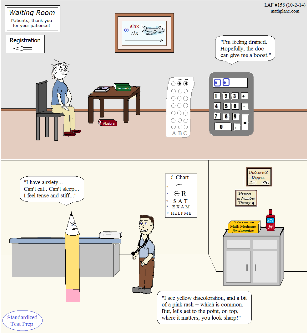 math comic 158 standardized test prep