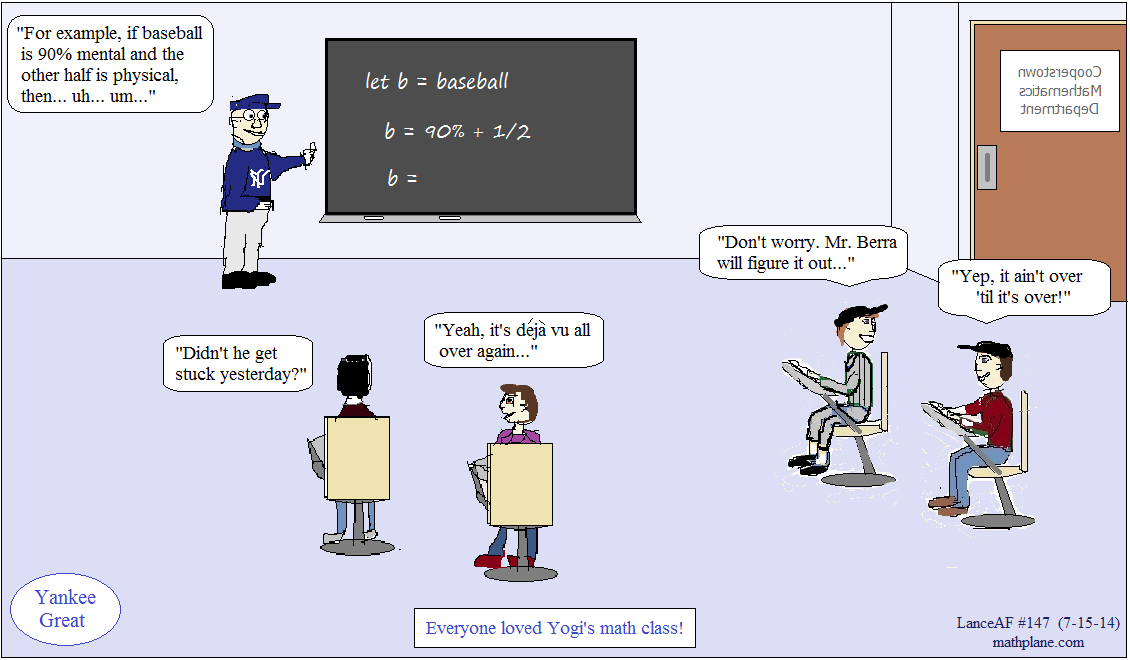 math comic 147 yankee great yogi berra