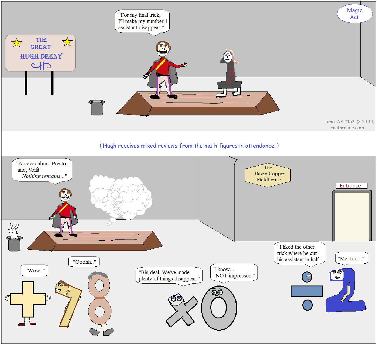 math comic 152 magic act with hugh deeny