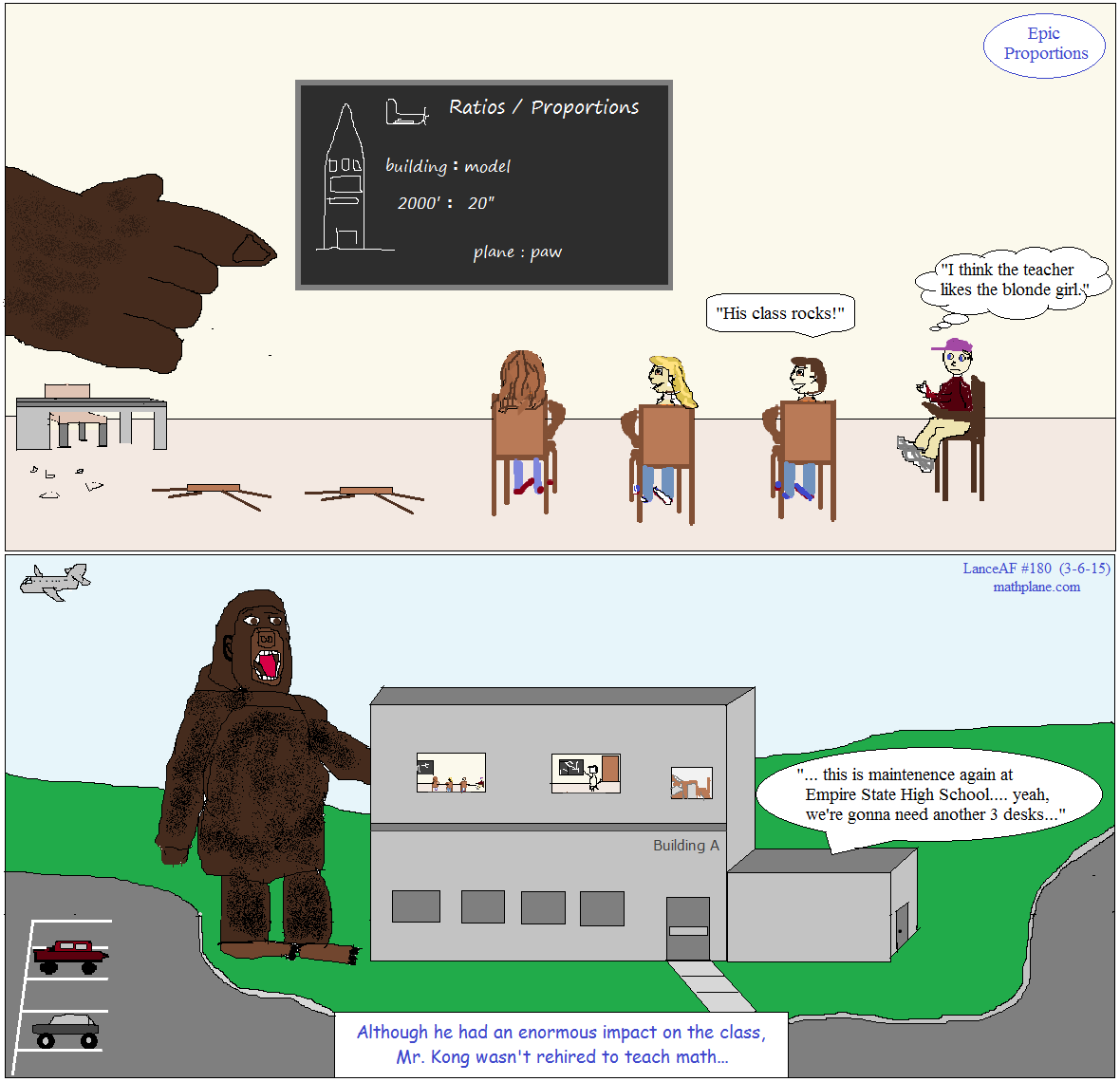 math comic 180 epic proportions - king kong