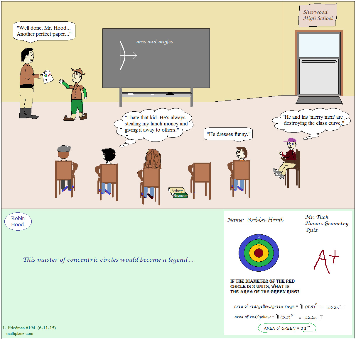 math comic 194 robin hood and archery