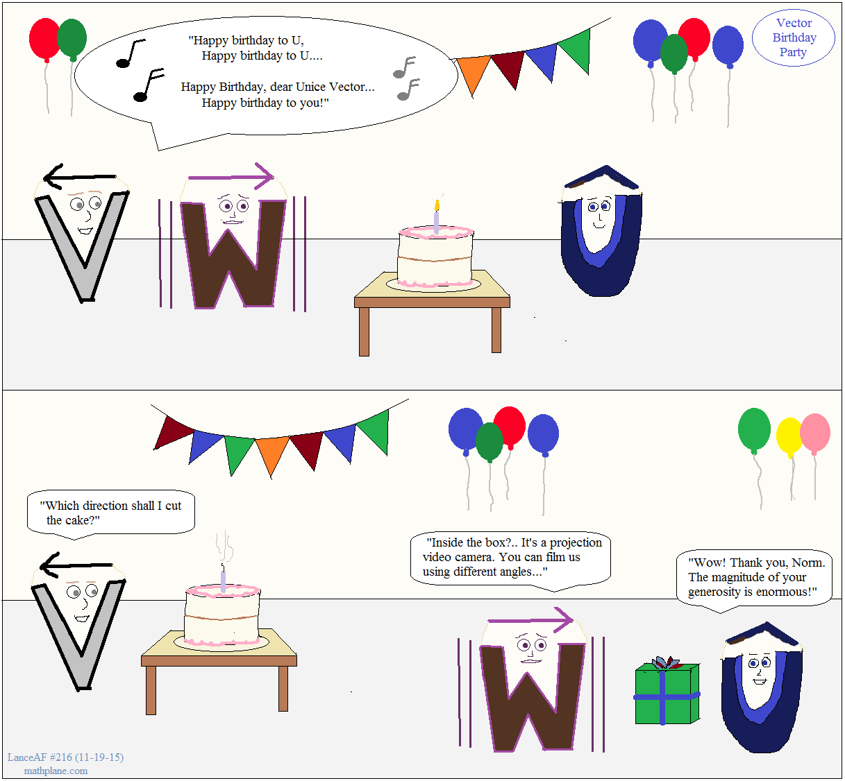 math comic 216 vector birthday party
