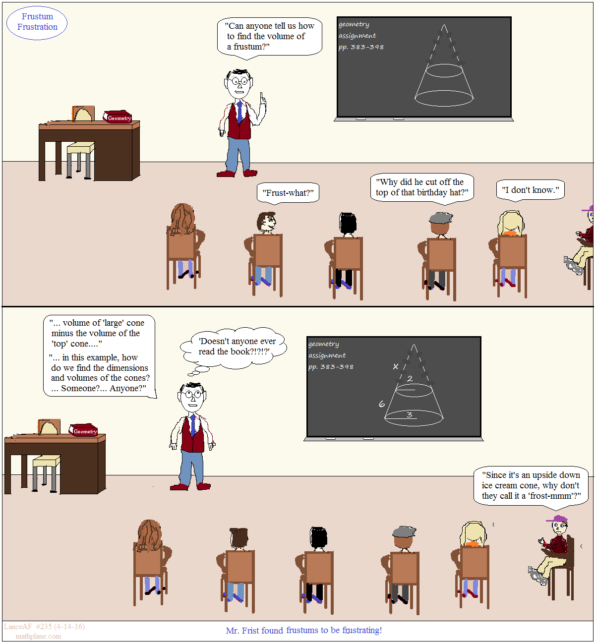 math comic 235 frustum frustration