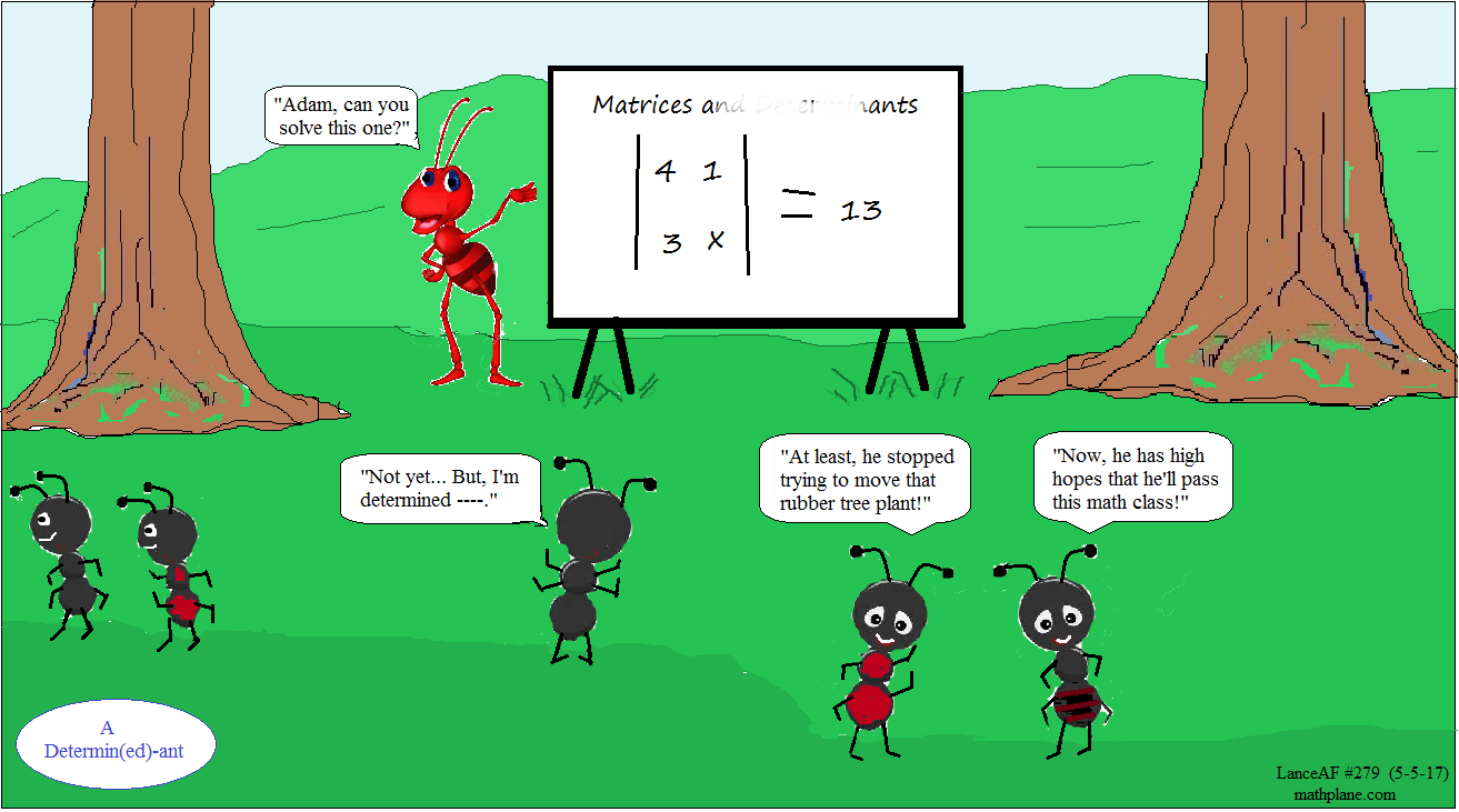 math comic 279 determined ant