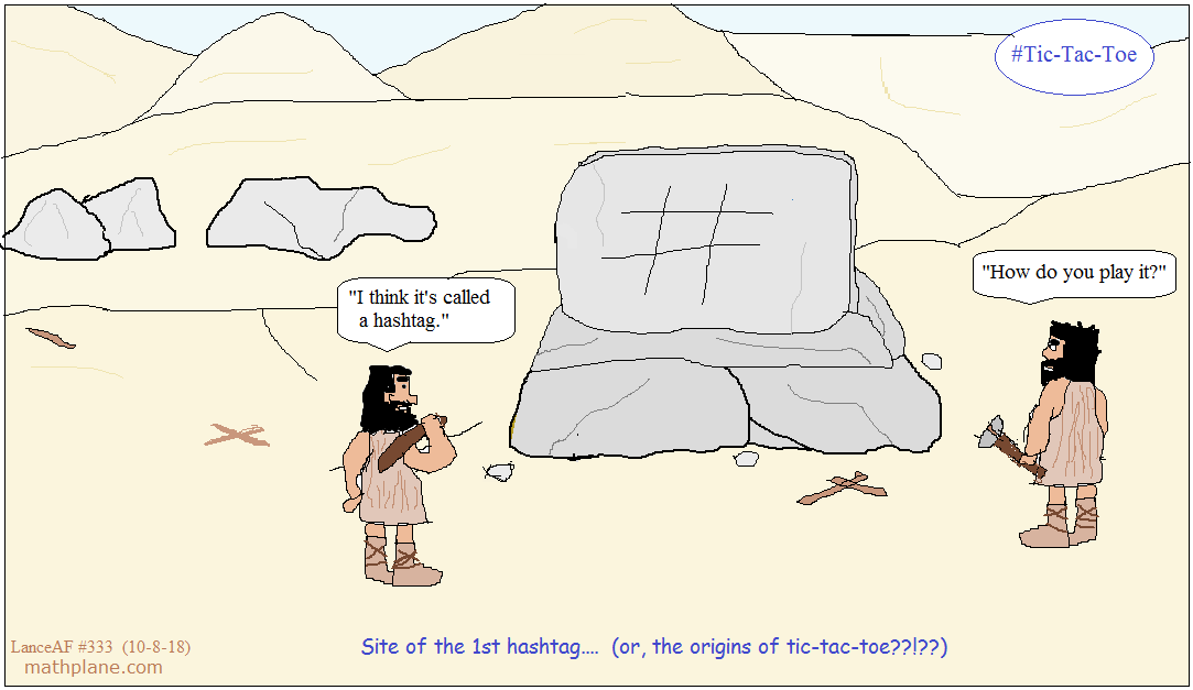 math comic 333 hashtag tic tac toe