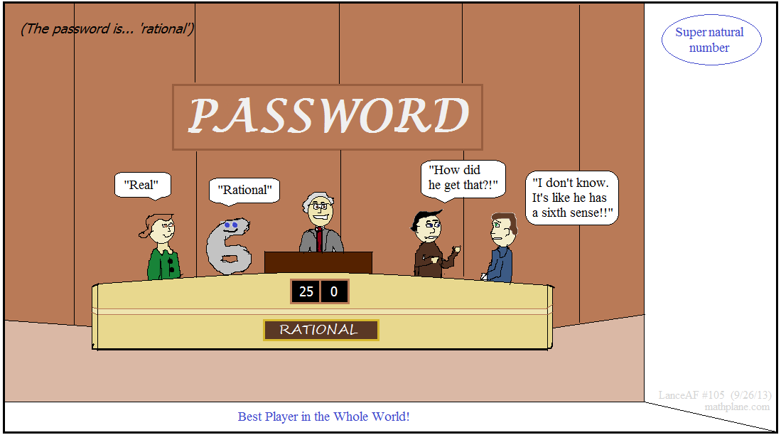 math comic sketch 105 super natural number - 6th sense