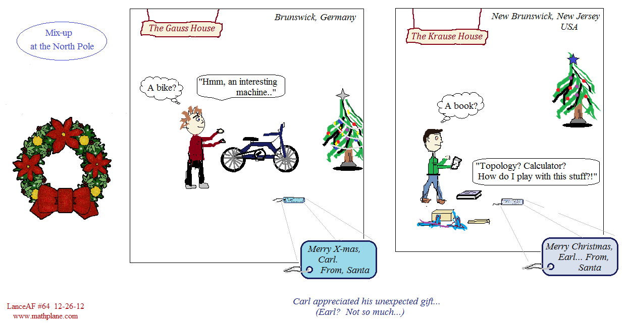 math webcomic 64 mix-up at the north pole gifts from santa
