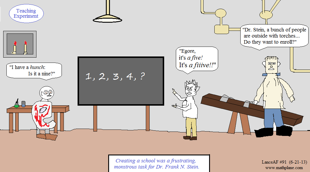 math comic 91 frank n stein egore and the monster