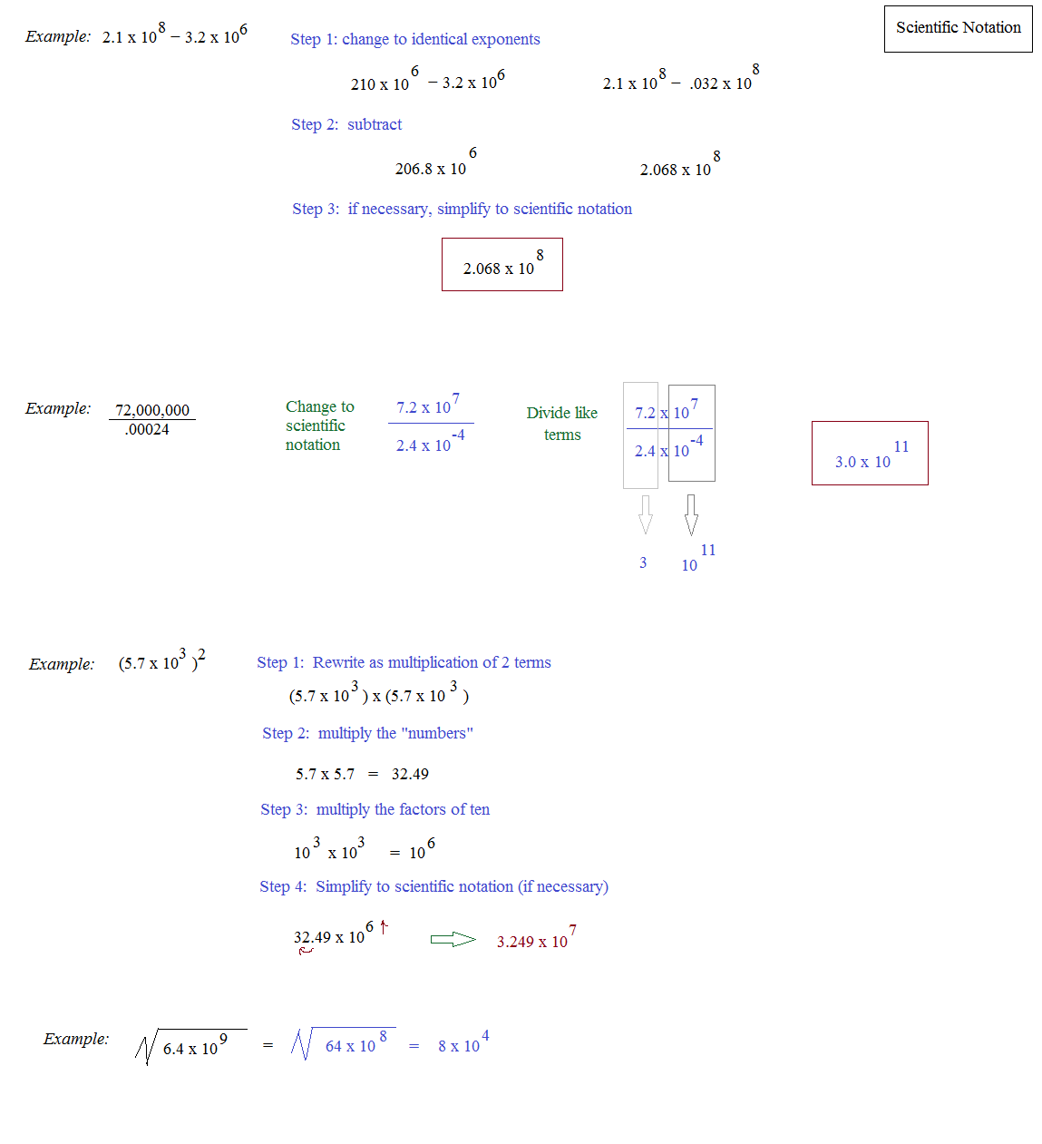 more scientific notation examples