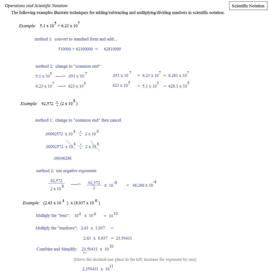 scientific notation examples 2