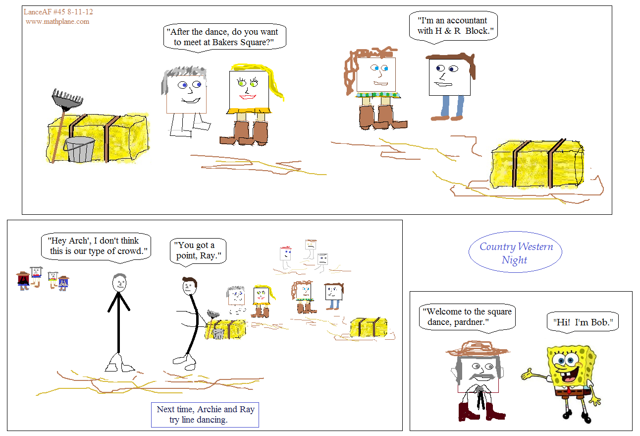 weekly math webcomic 45 country western night